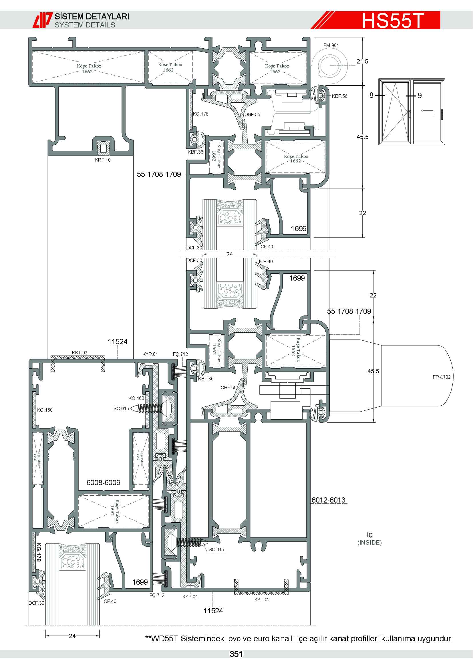 HEBESCHİEBE SÜRME ALÜMİNYUM 59